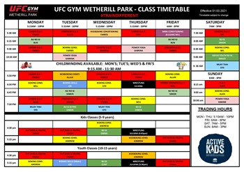 Latest Group Fitness Timetable