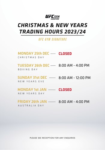 Christmas Holiday Public Holiday Trading Hours 2023